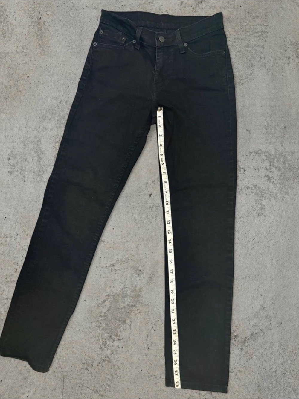 Levi’s 511 Black Jeans 28x30 Slim Straight Leg Dark Wash Denim - Picture 8 of 13